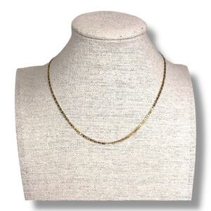 Vintage Gold Tone Dainty Chain Necklace 13.75” Length Classic Elegant